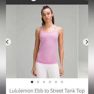 Lululemon Ebb To Street Tank - Vivid Plum *****